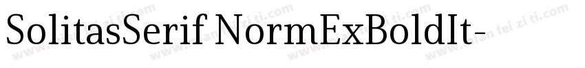 SolitasSerif NormExBoldIt字体转换
